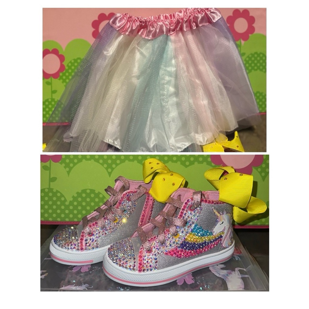 Sparkly Unicorn Kids Custom Gift Box Set with Tutu and Sneakers
